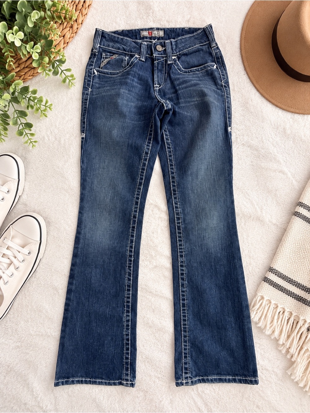 Ariat Work FR Bootcut Jeans 26R Mid Rise Flame Resistant Denim